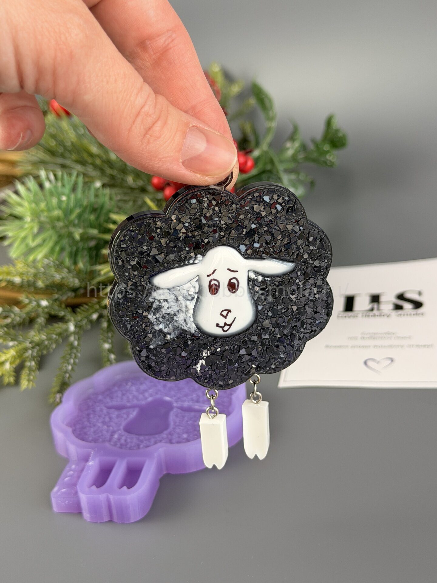 MC91 Lamb with legs for Christmas tree toy – image 5