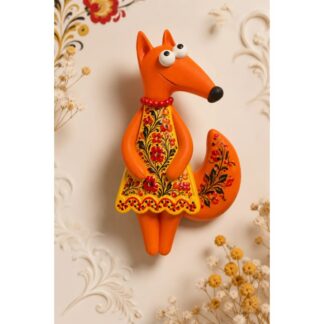 Brooch "Fox in a dress"