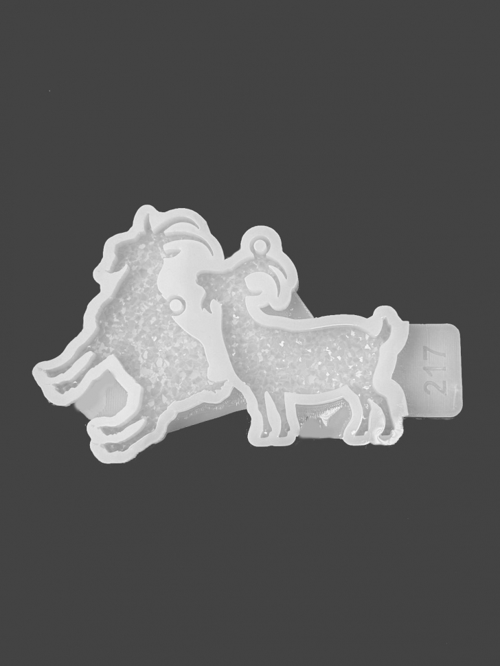 No. 217 Crystal Goats, 2 Cavities Silicone Mold - image 5