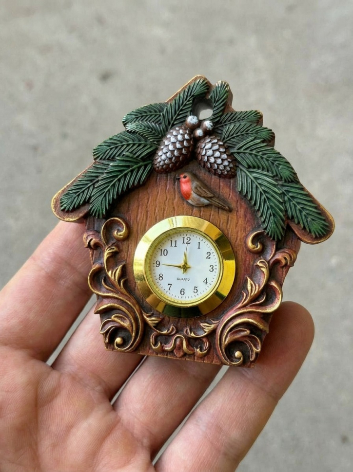 No. 236 Cuckoo Clock with Clock Insert Recess Silicone Mold - image 1