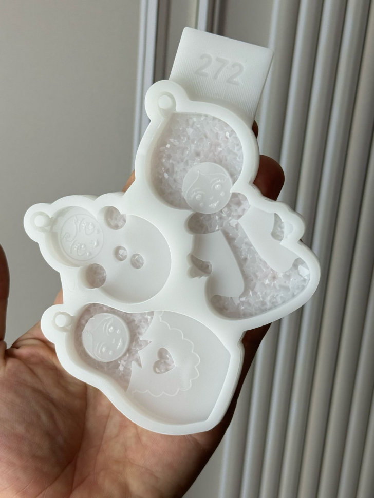 No. 272 Matryoshka, Snow Maiden and Roly-Poly Doll Silicone Mold - image 2