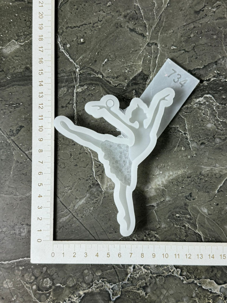No. 734 Ballerina with Crystal Tutu Silicone Mold - image 3