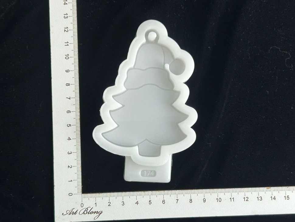 No. 174 Christmas Tree, Stained Glass Design Silicone Mold - image 5
