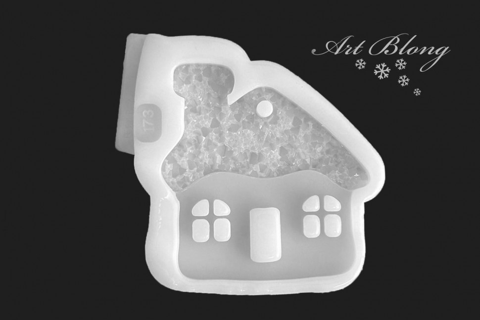 No. 173 House with Crystal Roof Silicone Mold - image 3