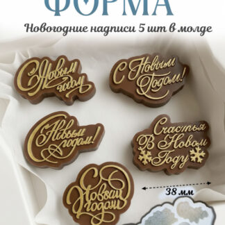 No. 4032 New Year Lettering Set (Russian) Silicone Mold - image 1