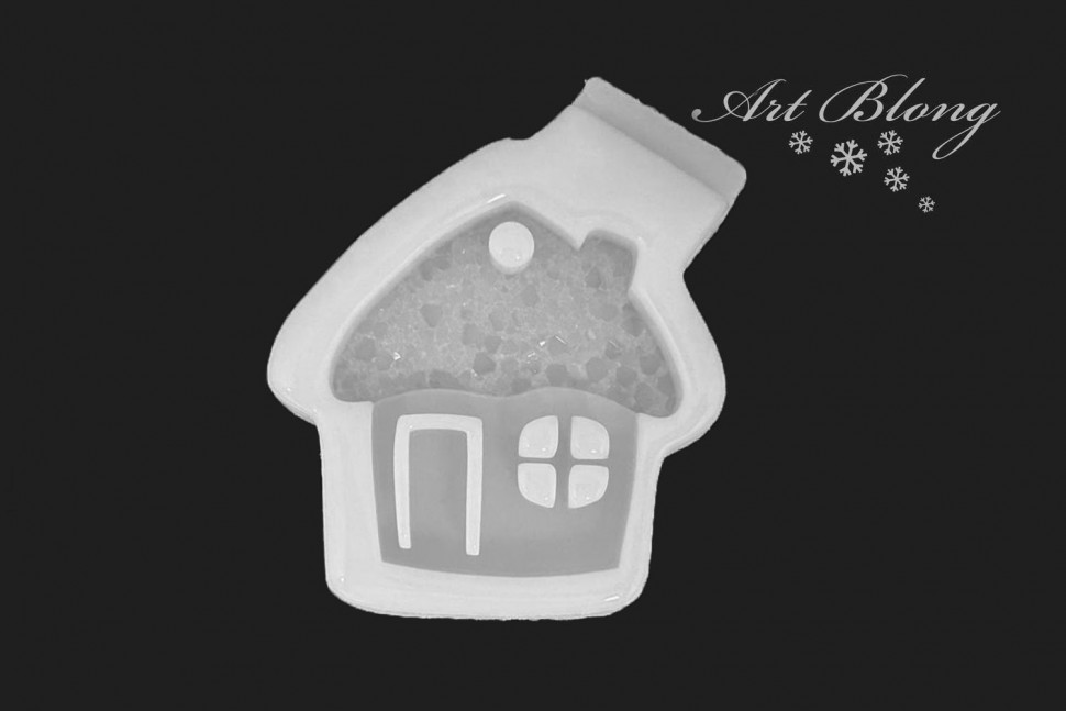 No. 268 House with Crystal Roof Silicone Mold - image 3