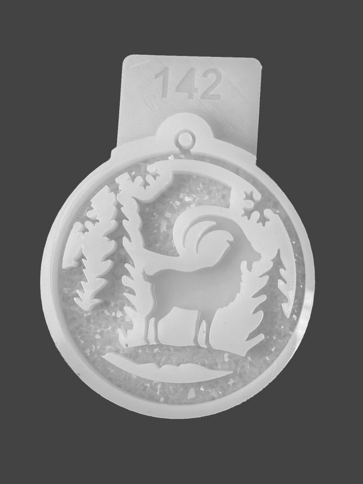 No. 142 Goat in a Crystal Bauble Silicone Mold - image 4