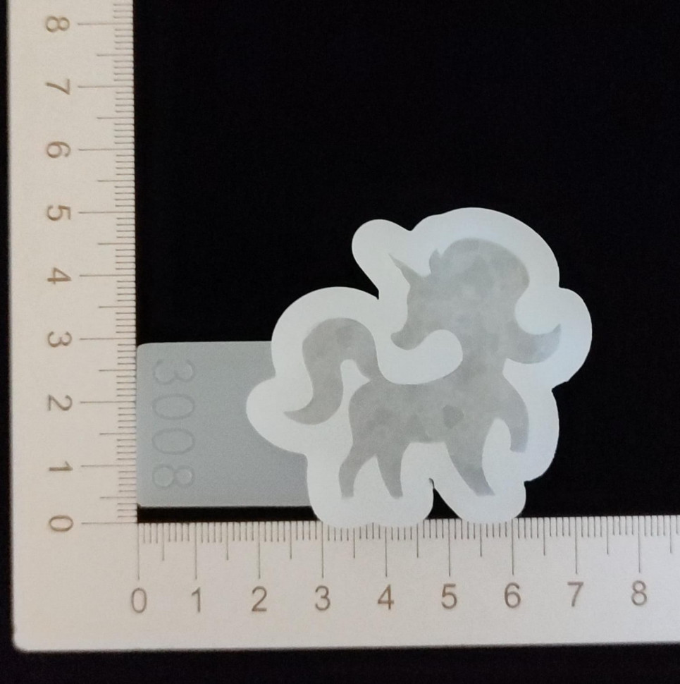 No. 3008 Crystal Unicorn Brooch Silicone Mold - image 2