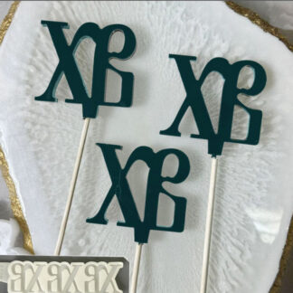 No. 4023 Easter Cyrillic XB Lettering with Stick Openings Silicone Mold - image 1