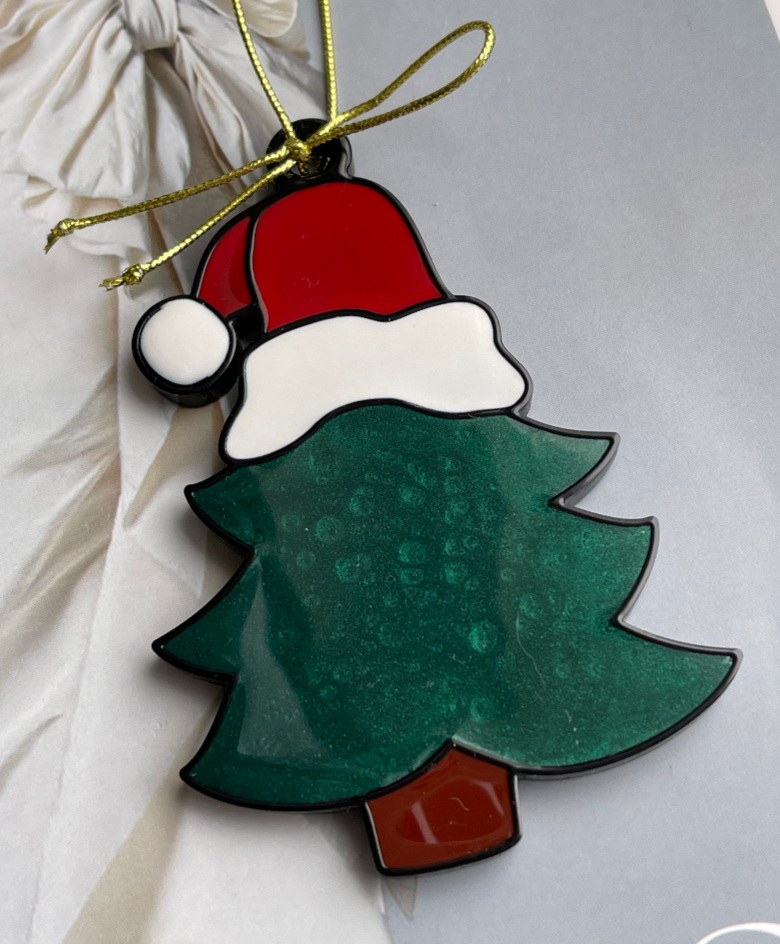 No. 174 Christmas Tree, Stained Glass Design Silicone Mold - image 2