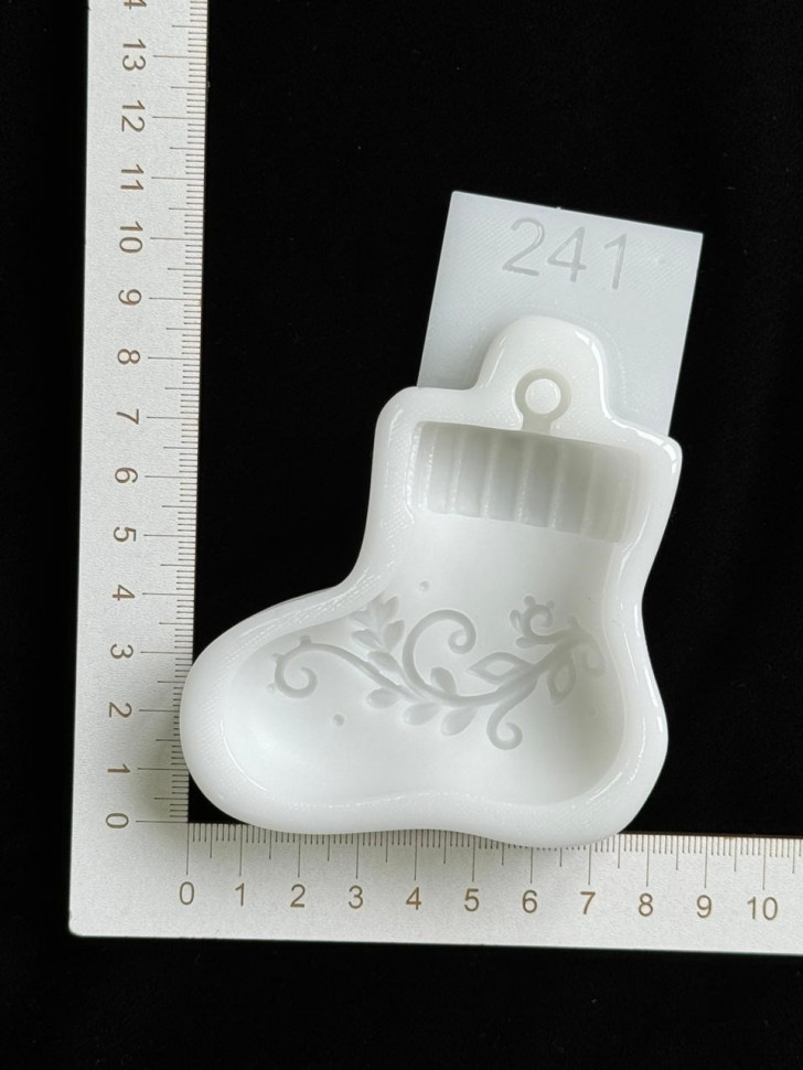 No. 241 Christmas Stocking and Felt Boot Silicone Mold - image 5
