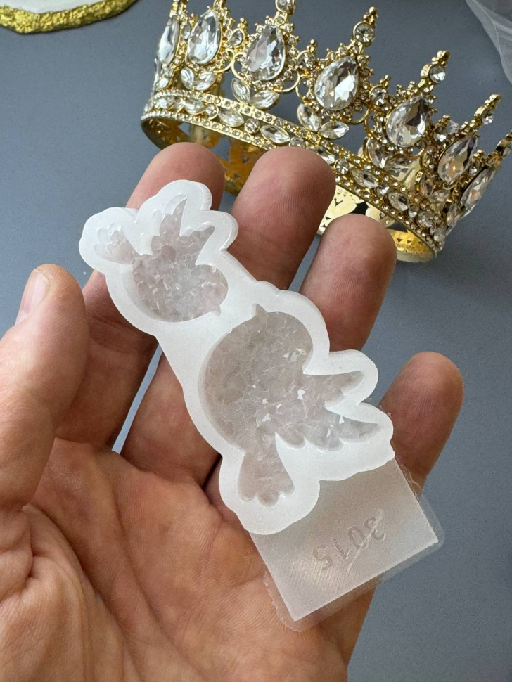 No. 3015 Crystal Birds - Two Cavities Silicone Mold - image 2