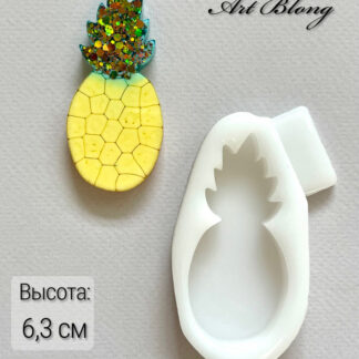 Pineapple Brooch Silicone Mold - image 1