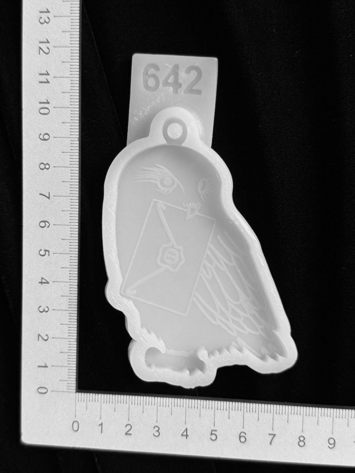 No. 642 Owl with Letter Silicone Mold - image 3