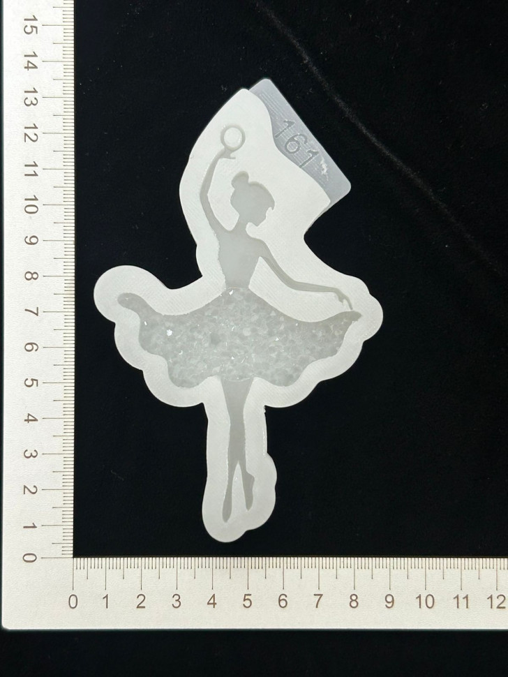 No. 161 Ballerina with Crystal Skirt Silicone Mold - image 2