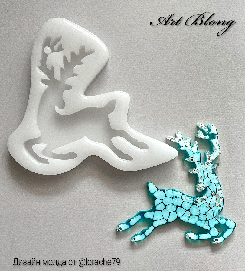 No. 229 Santa's Lead Reindeer Silicone Mold - image 3