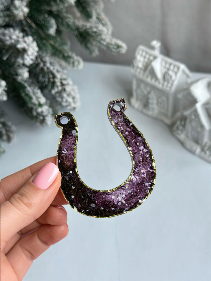 No. 294 Horseshoes for Christmas Ornaments Silicone Mold - image 2