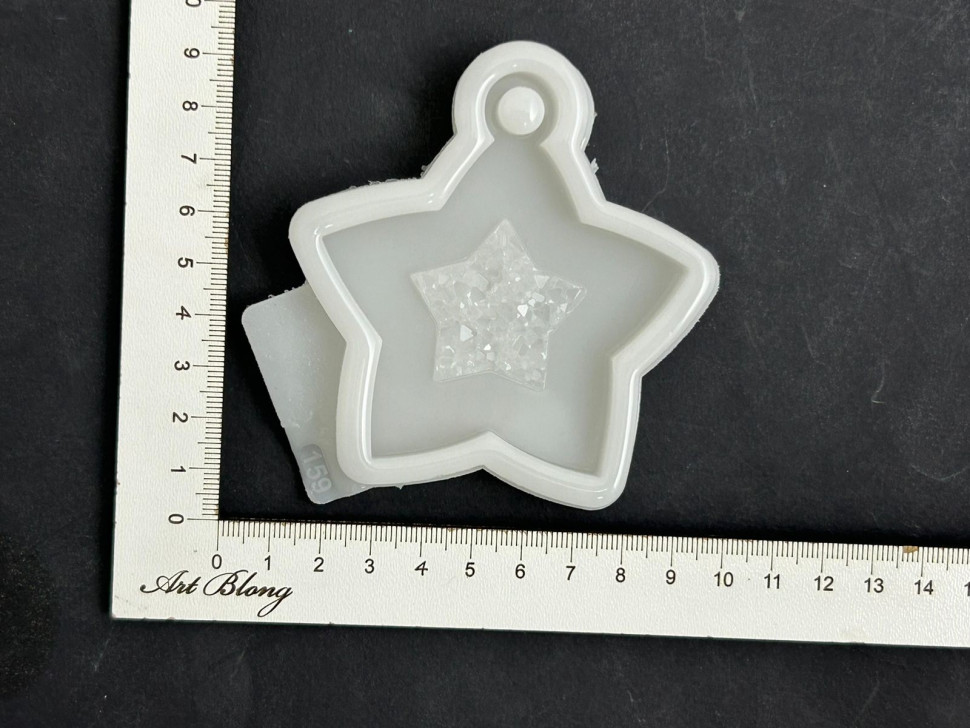 No. 159 Star with Crystal Center Silicone Mold - image 3