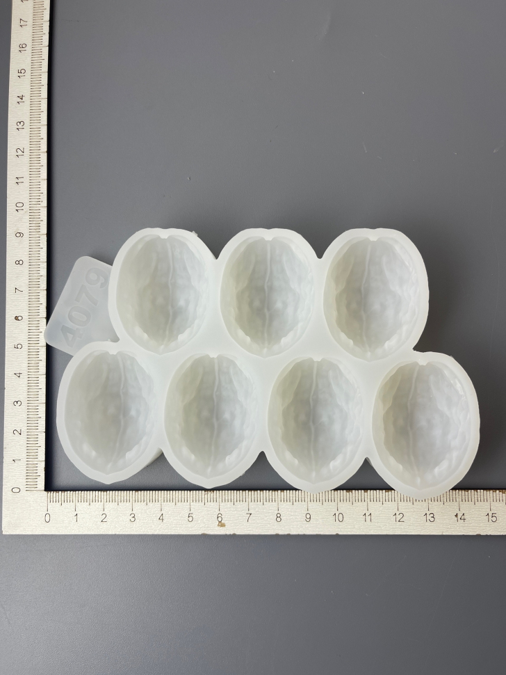 No. 4079 Walnut Shells, 6 Cavities Silicone Mold - image 4