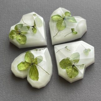 No. 648 Faceted Hearts - Four Textures Silicone Mold - image 1