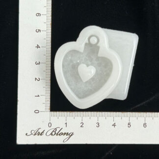 No. A-2 Mini Crystal Heart, 4 cm Silicone Mold - image 1