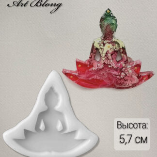 No. 601 Buddha Brooch 5.5 cm Silicone Mold - image 1