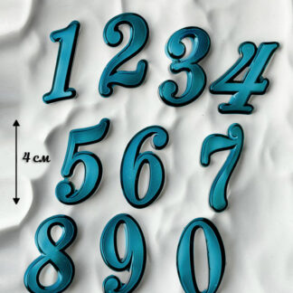 No. 4025 Glossy Numbers with Stick Openings Silicone Mold - image 1