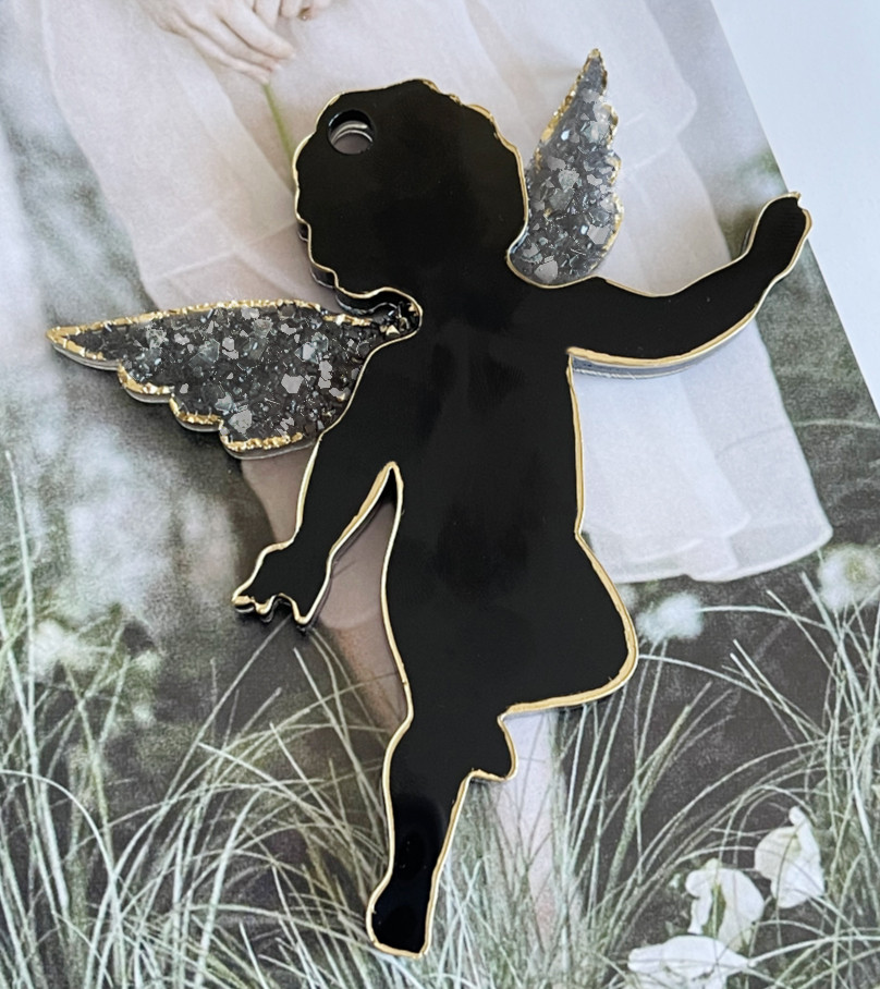 No. 146 Angel with Crystal Wings Silicone Mold - image 1