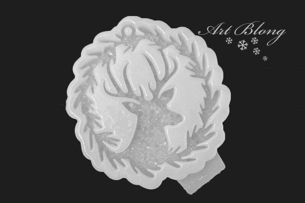 No. 105 Reindeer in a Bauble Silicone Mold - image 2