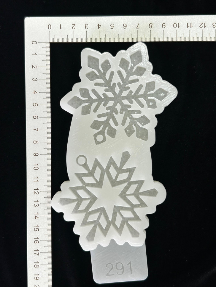 No. 291 Crystal Snowflakes, 2 Cavities Silicone Mold - image 4