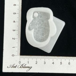 No. A-7 Mini Crystal Mitten, 3.6 cm Silicone Mold - image 1