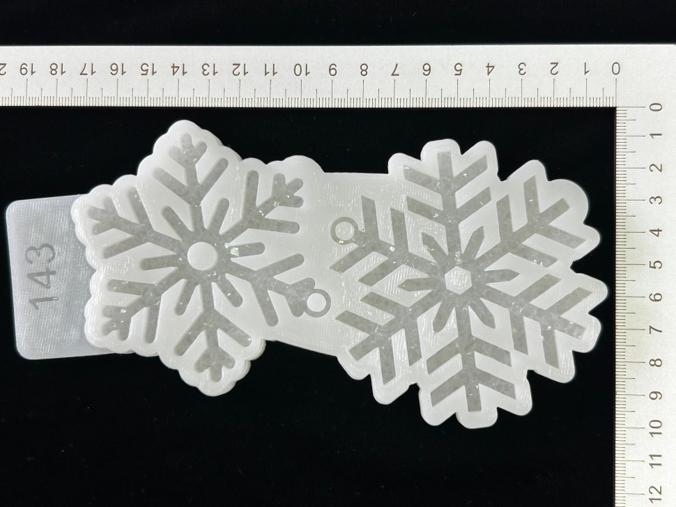 No. 143 Crystal Snowflakes, 2 Cavities Silicone Mold - image 4