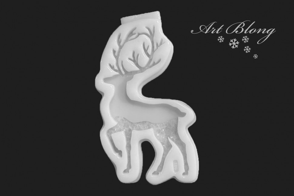 No. 186 Reindeer with Crystal Antlers and Legs Silicone Mold - image 2