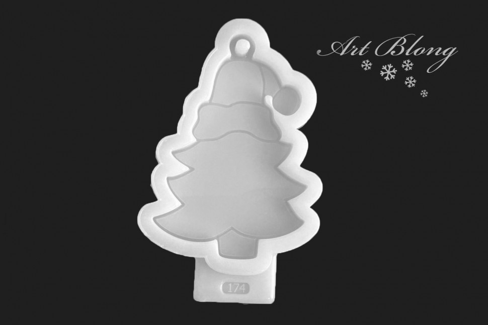 No. 174 Christmas Tree, Stained Glass Design Silicone Mold - image 4