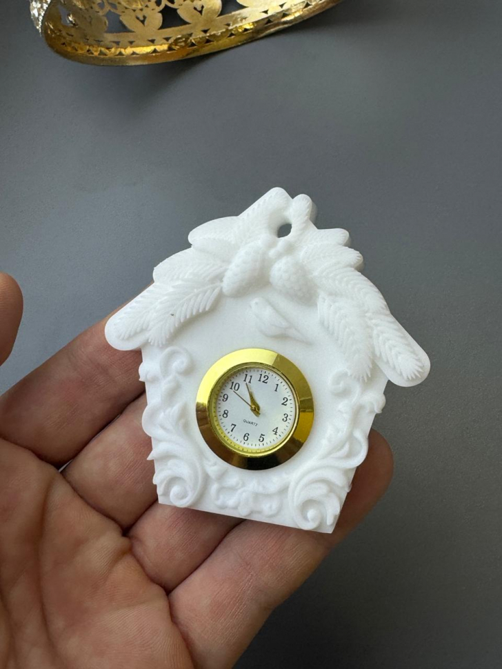 No. 236 Cuckoo Clock with Clock Insert Recess Silicone Mold - image 6