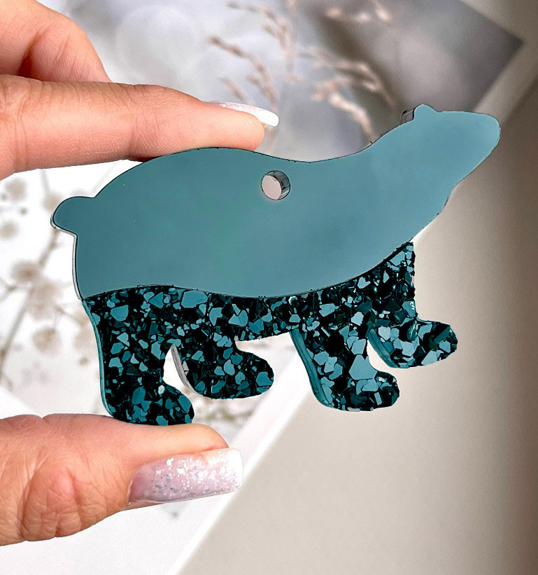 No. 720 Bear with Crystal Legs Silicone Mold - image 2