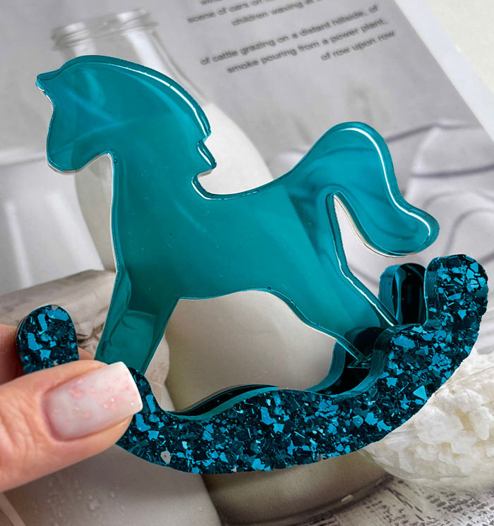 No. 965 Crystal Rocking Horse Silicone Mold - image 2