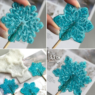 No. 910 Crystal Snowflakes Silicone Mold - image 1