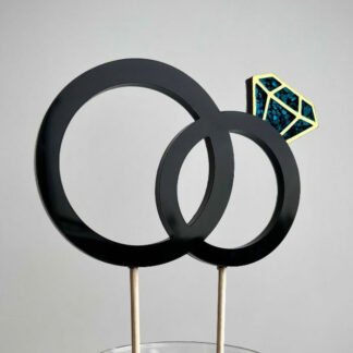 No. 931 Wedding Rings with Crystal Diamond Silicone Mold - image 1
