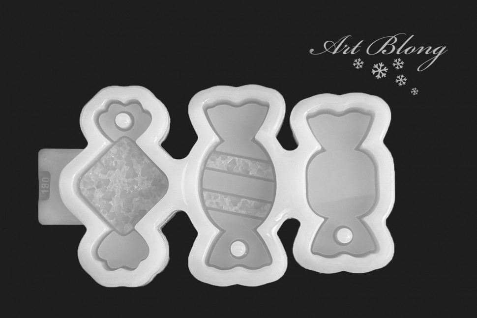 No. 180 Crystal and Flat Candies Silicone Mold - image 5