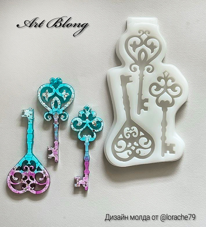 No. 110 Keys, 3 Cavities Silicone Mold - image 4