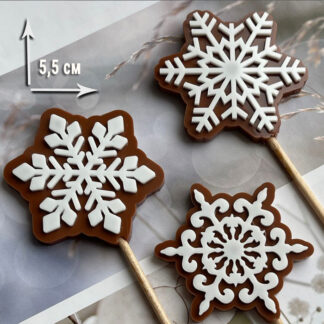No. 915 Glossy Snowflakes Silicone Mold - image 1
