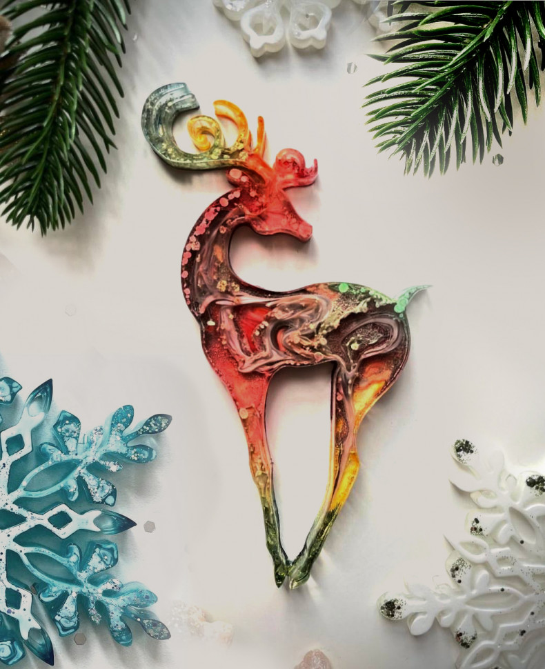 No. 235 Christmas Reindeer Silicone Mold - image 1