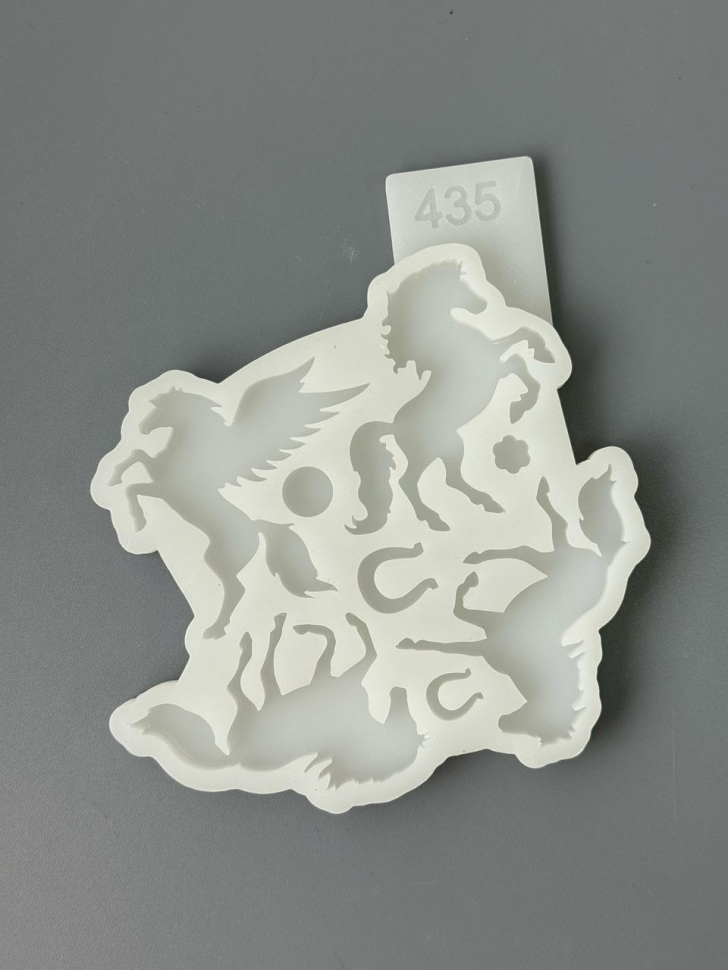 No. 435 Glossy Horse Brooches Silicone Mold - image 3