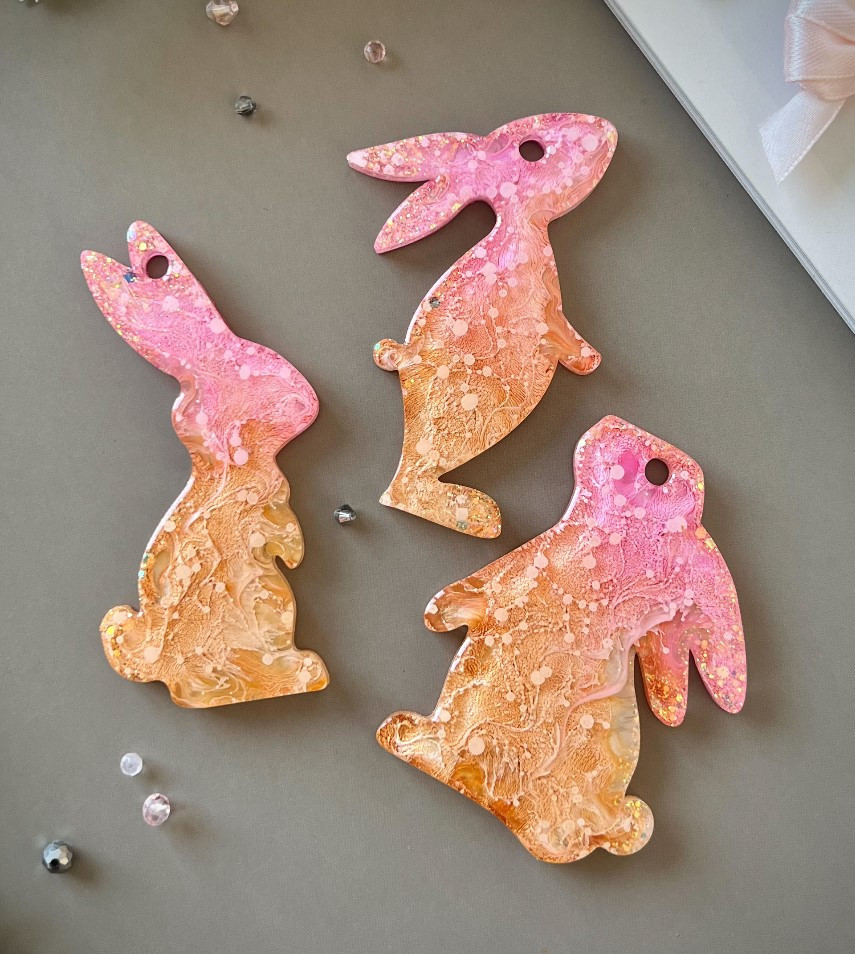 No. 278 Rabbits, 3 Cavities Silicone Mold - image 2
