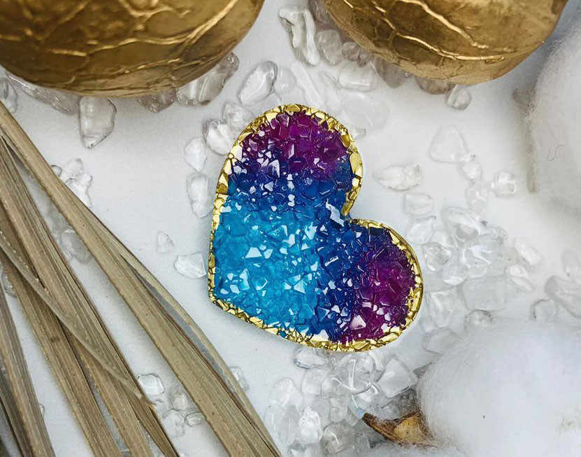 No. 497 Crystal Heart Silicone Mold - image 3
