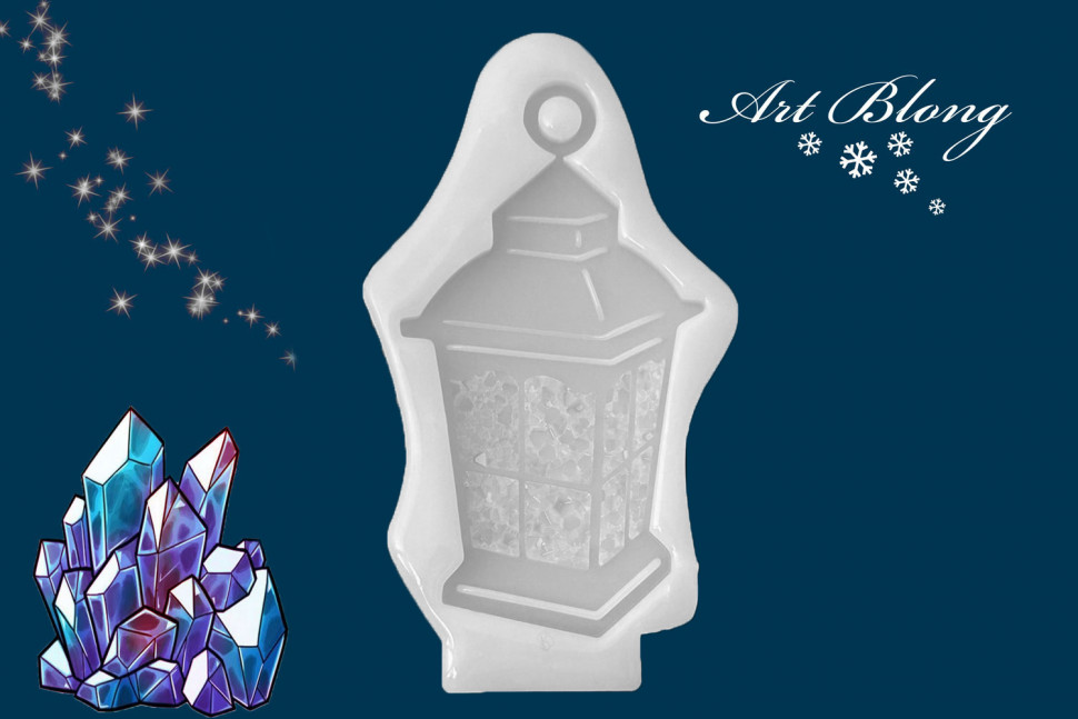 No. 211 Crystal Lantern Silicone Mold - image 2