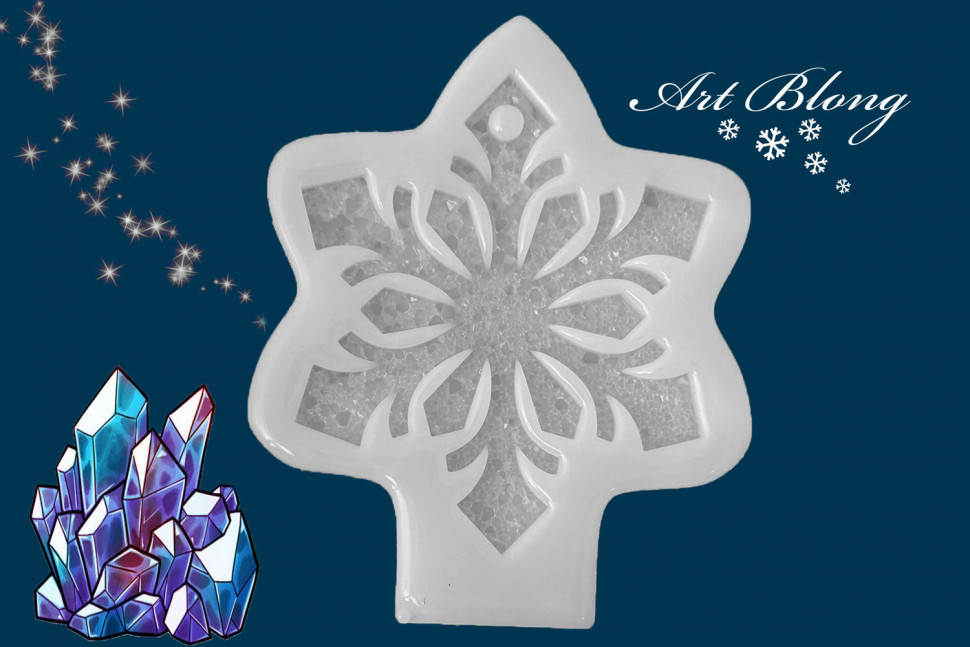 No. 226 Small Crystal Snowflake Silicone Mold - image 4