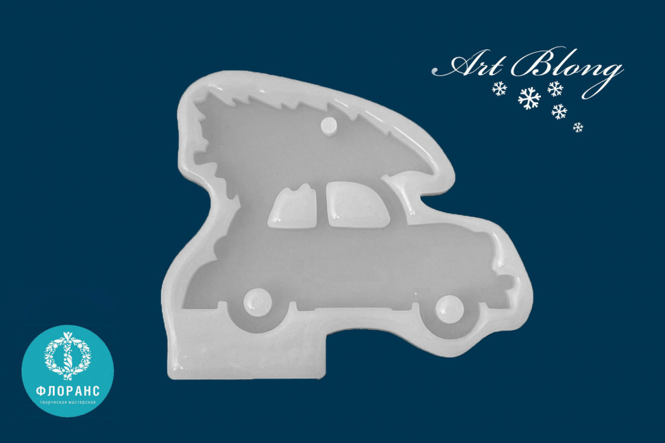 No. 126 Car with Christmas Tree Silicone Mold - image 3