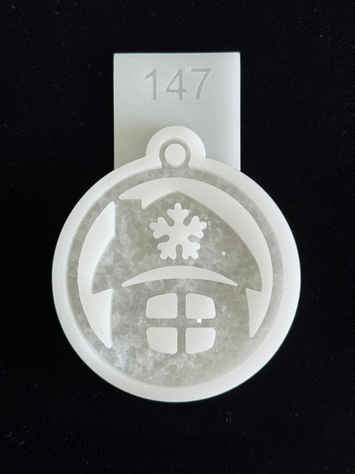 No. 147 Crystal Bauble with House Silicone Mold - image 3